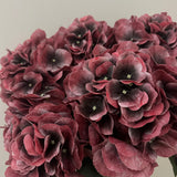 Kunstig Hortensia Buket Bordeaux