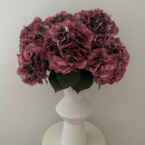 Kunstig Hortensia Buket Bordeaux