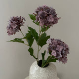 Kunstig Hortensia 3 hovedet - Lilla