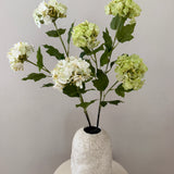Kunstig Hortensia 3 hovedet - Hvid