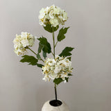 Kunstig Hortensia 3 hovedet - Hvid