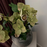 Kunstig Helleborus plante - Lilla/grøn
