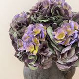 Kunstig Hortensia Buket - Gradueret Lilla (5 stk)