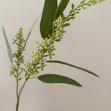 Kunstig Eucalyptus stilk med blomst