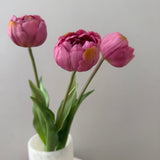 Kunstig 'Pæon Tulipan' bundt - Rose