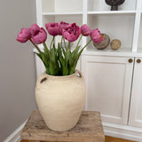 Kunstig 'Pæon Tulipan' bundt - Rose