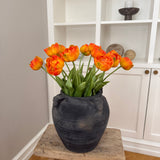 Kunstig ‘Pæon' Tulipan buket - Orange