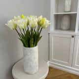 Parrot Tulipan Buket Hvid