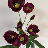 Kunstig Helleborus - dyb Bordeaux