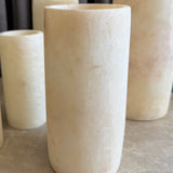 Alabast lysestage Cylinder - stor