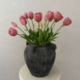 Kunstig ‘Dobbelt blomstrende’ Tulipan buket - rose
