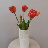 Kunstig 'Dobbelt blomstrende' Tulipan bundt - Orange