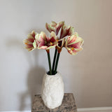Kunstig Amaryllis rosa/hvid (70 cm)