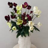Kunstig Helleborus - Hvid/grøn