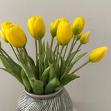 Kunstig ‘Dobbelt blomstrende’ Tulipan buket - Gul