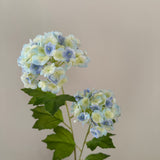 Kunstig Hortensia 2 hovedet - Blå