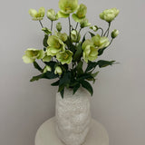 Kunstig Helleborus - Hvid/grøn