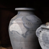 Lerkrukke (vase) med patina